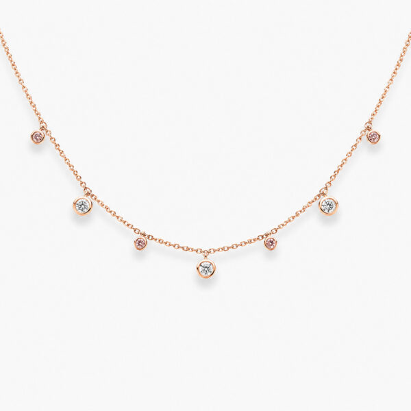 En Pointe necklace in rose gold wit pink diamonds En Pointe necklace in rose gold wit pink diamonds