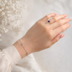 sapphire bracelet in white gold