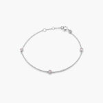 Pink diamond bracelet in white gold