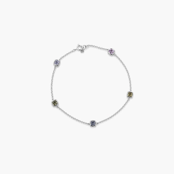 sapphire bracelet in white gold