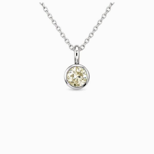 Yellowdiamondbezelpendant