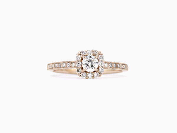 Rosalie Halo Engagement Ring with Diamond (Kopio)